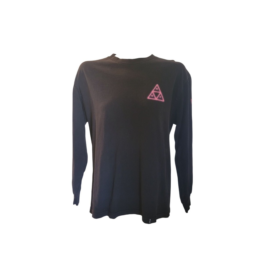 HUF Worldwide NYC Skyline Triple Triangle Long Sleeve T-Shirt Black Mens Medium